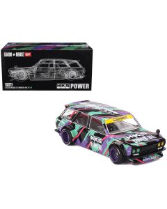 2023 Datsun 510 Wagon RHD Diecast Model Car by Mini GT, HKS V1 Black with Graphics