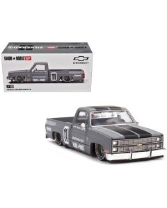 2023 Chevrolet Silverado KAIDO V2 Diecast Model #11 Gray Black Stripes Mini GT