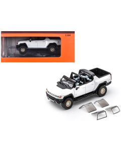 2022 GMC Hummer EV Pickup Truck 1/64 Diecast Model Car White GCD