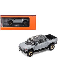 2022 GMC Hummer EV Pickup Truck Gray 1/64 Diecast Model Car GCD