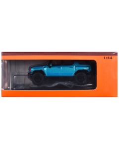 2023 GMC Hummer EV SUV Blue Metallic 1/64 Diecast Model Car by GCD