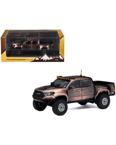2023 Toyota Tacoma Pre-Runner 1/64 Diecast Model Car Brushed Bronze Metallic, Carbon Hood