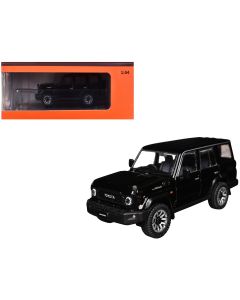2023 Toyota Land Cruiser J76 RHD Black 1/64 Diecast Model Car GCD