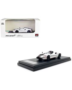2023 McLaren Elva Convertible Diecast Model Car 1/64 White Carbon Red Stripes