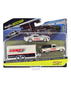 1979 Chevrolet K5 Blazer White Black
1968 Chevrolet Camaro Z/28 White Stripes
Enclosed Car Trailer Comp Cams - Edlebrock Maisto