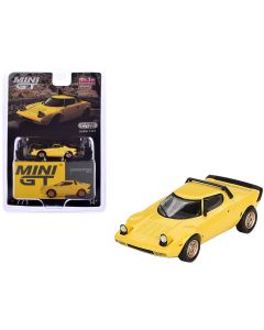 2023 Lancia Stratos HF Stradale Giallo Fly Yellow 1/64 Diecast Model Car Limited Edition 1440 pcs
