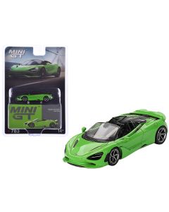 2023 McLaren 750S Spider Mantis Green Limited Edition 1/64 Diecast Model Car Mini GT