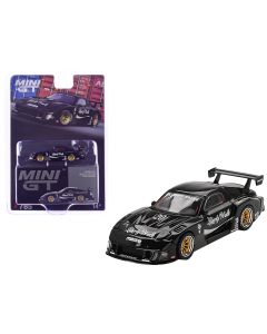 2023 Mazda RX-7 LB-Super Silhouette #20 Liberty Walk Black 1/64 Diecast Model Car