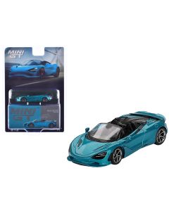 2023 McLaren 750S Spider Limited Edition 1/64 Diecast Model Car - Belize Blue Metallic