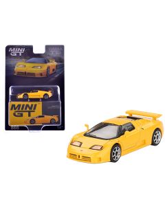 2023 Bugatti EB110 Super Sport Giallo Yellow 1/64 Diecast Model Car Mini GT Limited Edition