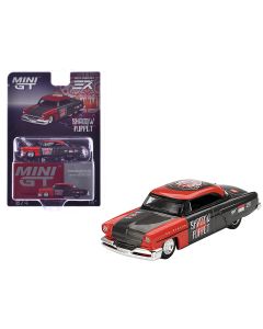 2024 Mini GT x MIZU 1/64 Diecast Model Car - 1954 Lincoln Capri Hot Rod Shadow Puppet Red & Gray Limited Edition