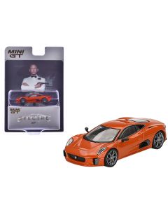 2015 Jaguar C-X75 1/64 Diecast Model Car - Orange Metallic - 007 James Bond Spectre Limited Edition by Mini GT