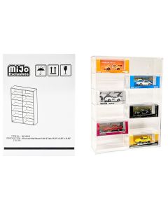 2023 Car Display Case Wall Mount, Clear Back Panel, Extra Space for 1/64 Scale Models - Mijo Exclusives