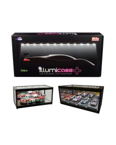 2023 Illumicase Black Display Case with LED Lights & Mirror Base for 1/64-1/18 Models