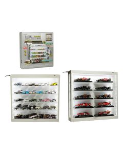 2023 Showcase Wall Mount 5 Tier Display Case White with Back Panel for 1/64-1/43 Scale Models