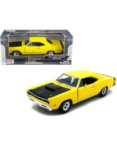 1969 Dodge Coronet Super Bee Diecast Model Car Yellow 1/24 by Motormax