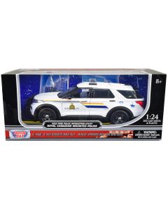 2022 Ford Police Interceptor Utility Diecast Model Car 1/24 RCMP White Motormax