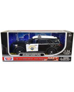 2022 Ford Police Interceptor Utility Diecast Model Car 1/24 CHP Black & White