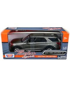 2022 Ford Explorer XLT Gray Metallic Diecast Model Car 1/24 by Motormax