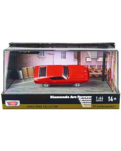 1971 Ford Mustang Mach 1 Red 1/64 Diecast Model Car James Bond 007 Motormax