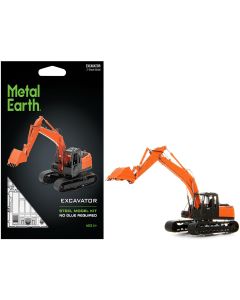 2023 Metal Earth Excavator Model Kit - Orange & Black, Challenging Difficulty
