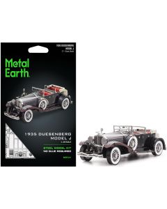 1935 Duesenberg Model J Black Steel Model Kit by Metal Earth - Moderate Difficulty