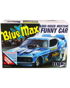 1970 Skill 2 Model Kit Blue Max Long Nose Mustang Funny Car 1/25 Scale MPC