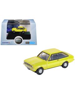 2023 Ford Escort Mk2 RHD Signal Yellow 1/148 Scale Diecast Model Car by Oxford
