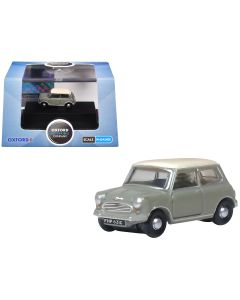 2023 Oxford Diecast 1/148 Mini Classic Tweed Gray Cream Top N Scale Model Car