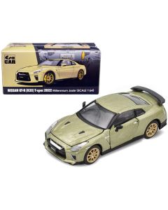 2022 Nissan GT-R R35 T-Spec RHD Diecast Model Car 1/64 Millenium Jade Metallic by Era