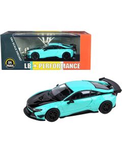 1/64 BMW i8 Liberty Walk Diecast Model Car Peppermint Green Black Hood Paragon