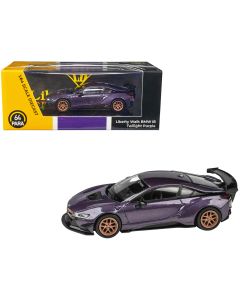 2023 BMW i8 Liberty Walk 1/64 Diecast Car Twilight Purple Metallic Gold Wheels