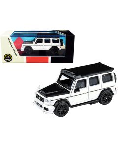 1/64 Diecast Mercedes AMG G63 Liberty Walk Wagon White Black Hood Top Paragon Model