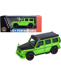 2023 Mercedes-AMG G 63 LBWK Alien Green Matt Black 1/64 Diecast Model Car Paragon