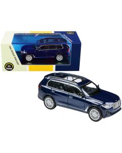 2023 BMW X7 Diecast Model Car 1/64 Tanzanite Blue Metallic by Paragon