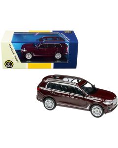 BMW X7 1/64 Diecast Model Car Ametrine Red Metallic by Paragon