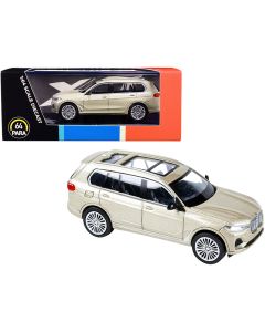1/64 Diecast Model Car BMW X7 Sunroof Sunstone Gold Metallic by Paragon