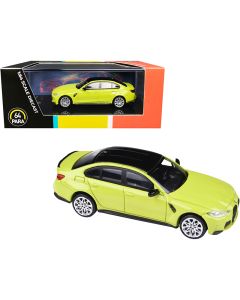 2023 BMW M3 G80 1/64 Diecast Model Car Sao Paulo Yellow Black Top Paragon