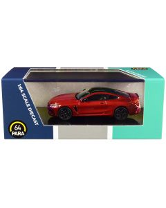 2023 BMW M8 Coupe 1/64 Diecast Model Car Motegi Red Metallic Paragon