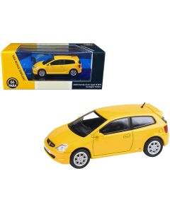 2001 Honda Civic Type R EP3 1/64 Diecast Car Sunlight Yellow Paragon Models