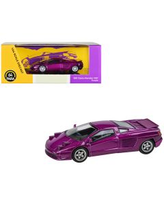 1991 Cizeta V16T 1/64 Diecast Model Car Purple Metallic Paragon Models