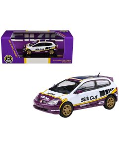 2001 Honda Civic Type R EP3 Diecast Model Car 1/64 Silk Cut White Purple Graphics