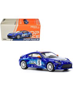 2023 Toyota GR86 #9 Endless Blue Diecast Model Car 1/64 by Pop Race