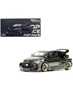 2023 Toyota GR Yaris RHD Dark Chrome 1/64 Diecast Model Car by Pop Race