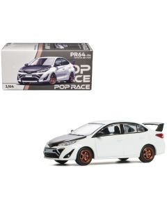 2023 Toyota GR Vios 1/64 Diecast Model Car White Carbon Hood by Pop Race