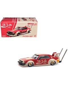 2023 Skyline GT-R V8 Drift Hakosuka RHD Diecast Model Car - Coca-Cola Red/Cream 1:64 by Pop Race