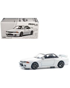 2023 GTR R32 Diecast Model Car 1/64 Scale RHD Crystal White by Pop Race