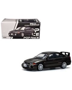 1996 Mitsubishi Lancer Evolution IV RHD Diecast Model Car 1/64 Black Pearl by Pop Race
