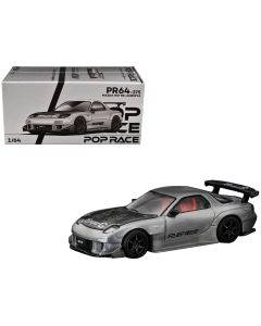 2023 Mazda RX-7 RE-Amemiya RHD Silver Metallic Carbon Hood 1/64 Diecast Model Car