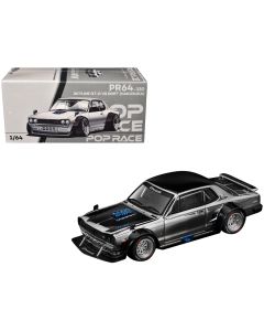 2023 Skyline GT-R V8 Drift Hakosuka RHD Diecast Model Car 1/64 Silver Chrome